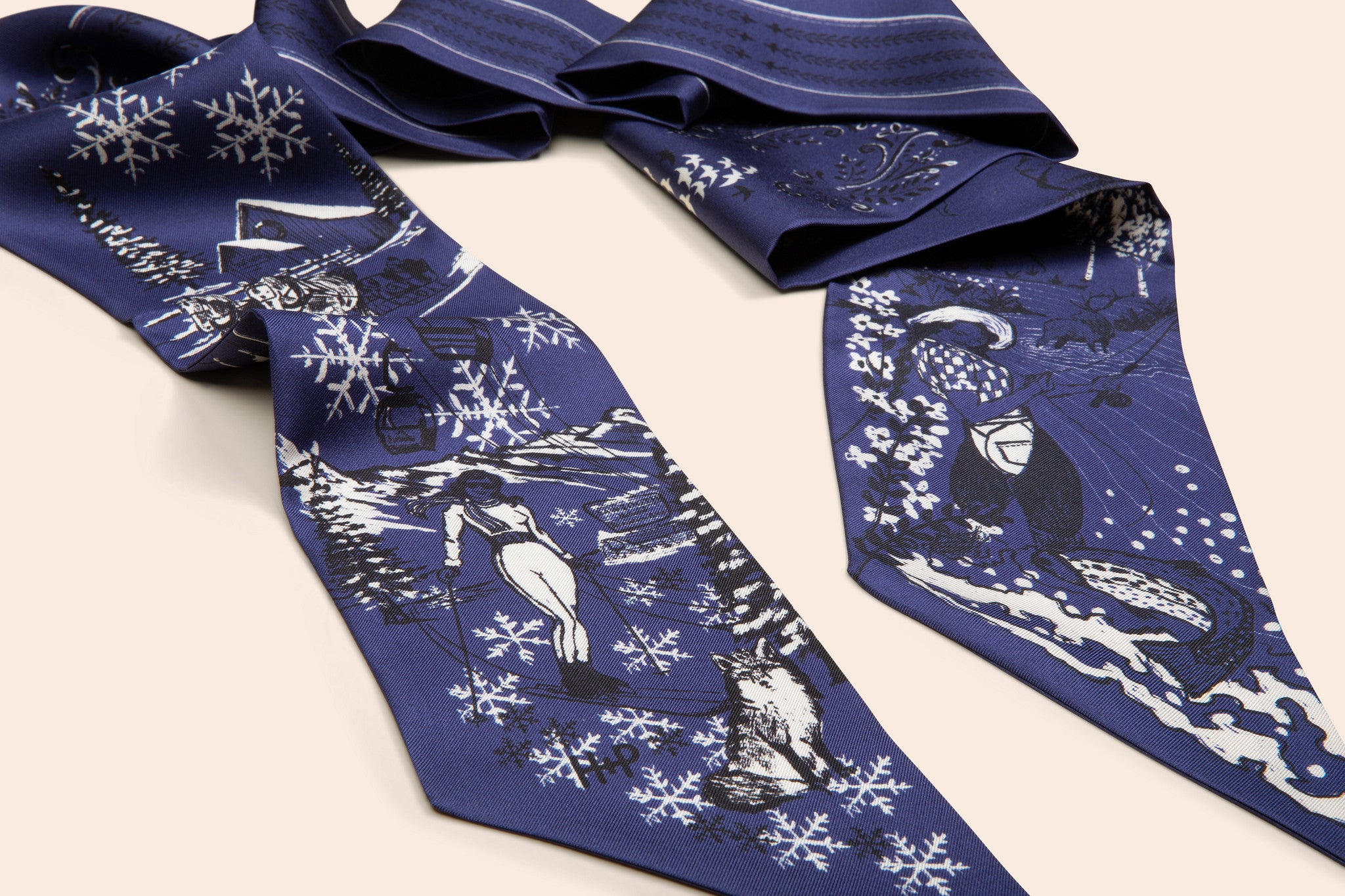 H+P Silk Scarf | Denim Blue