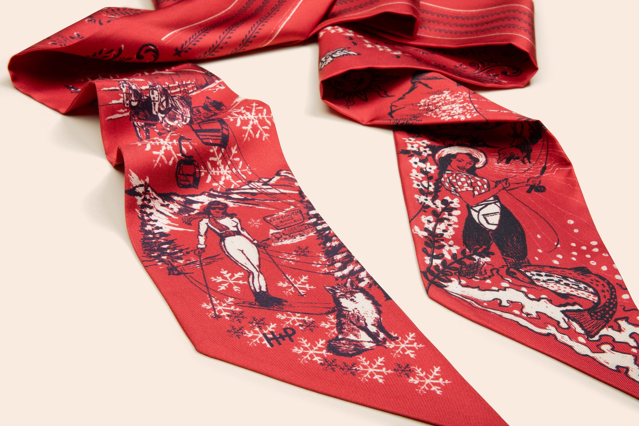 H+P Silk Scarf | Barn Red