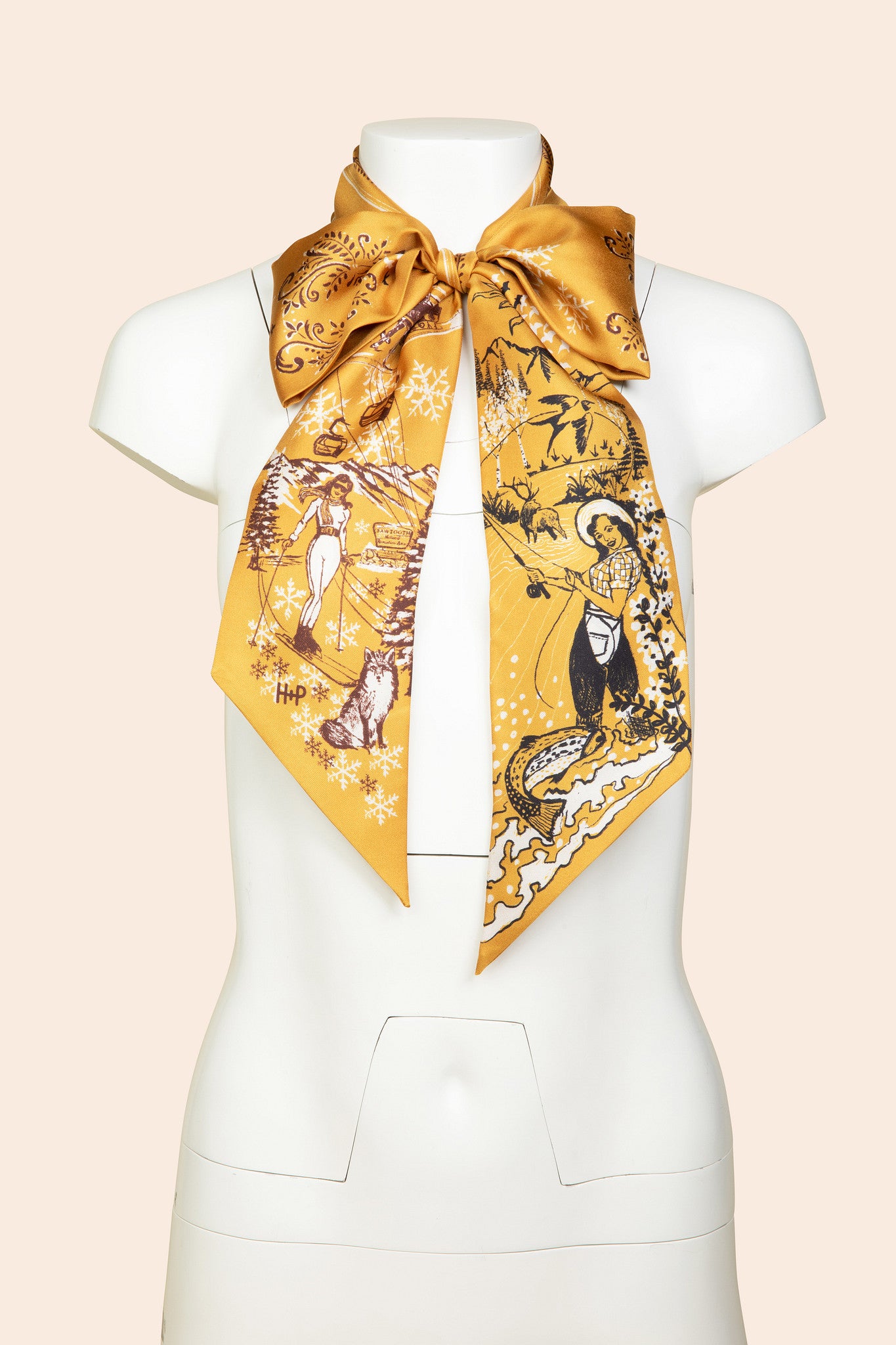 H+P Silk Scarf | Golden Yellow