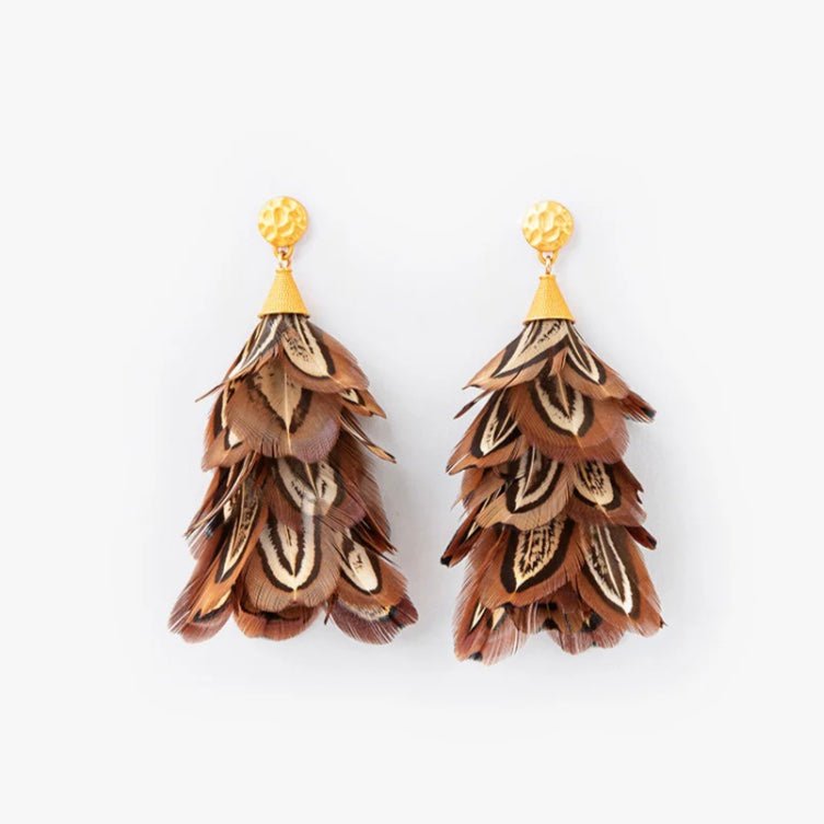 Statement Feather Earrings - Jewelry - Huck & Paddle