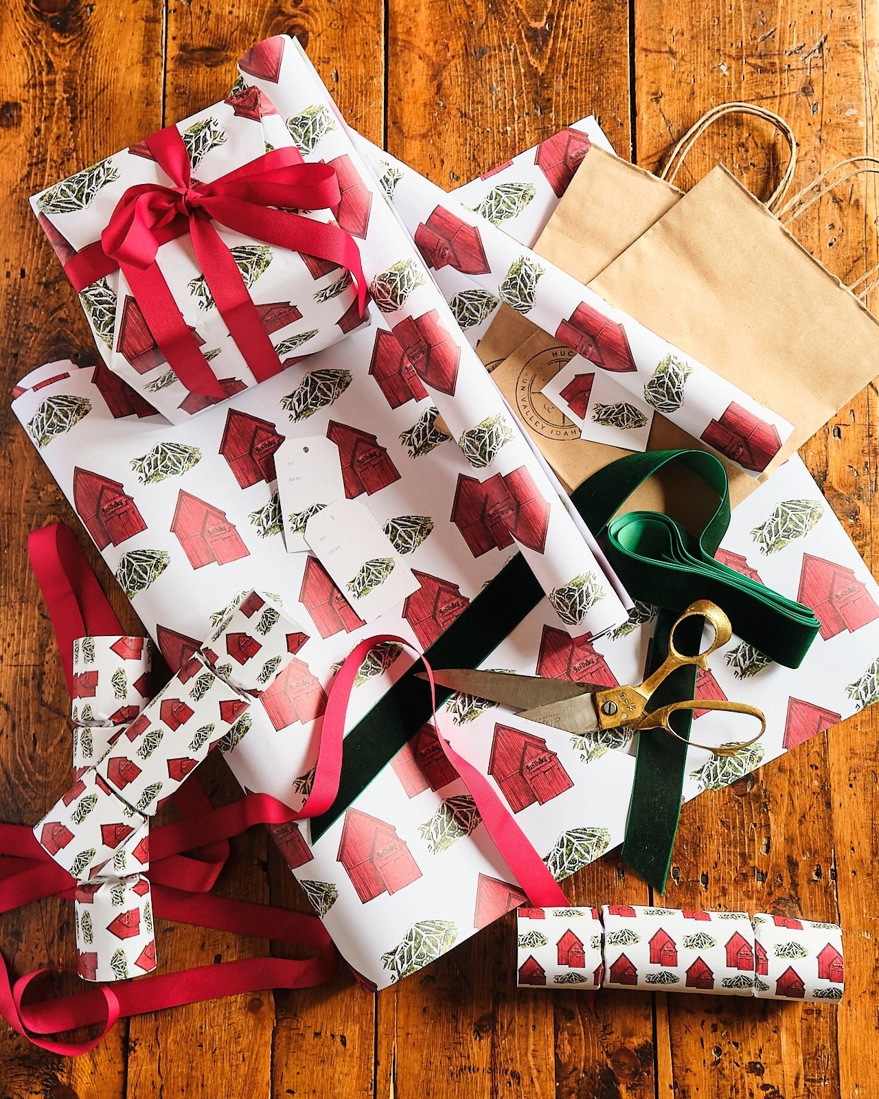 Baldy x Red Barn Wrapping Paper