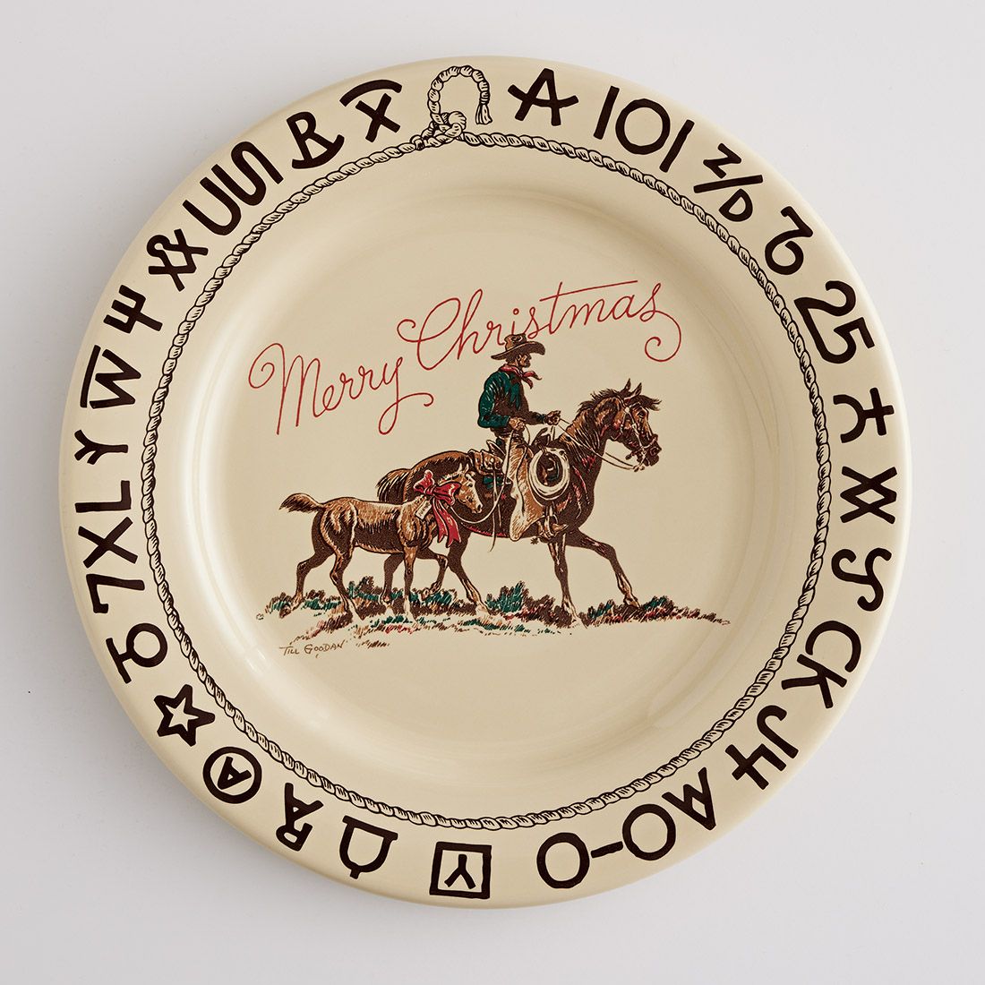 Western - Christmas Dinner Plate - Tableware - Huck & Paddle