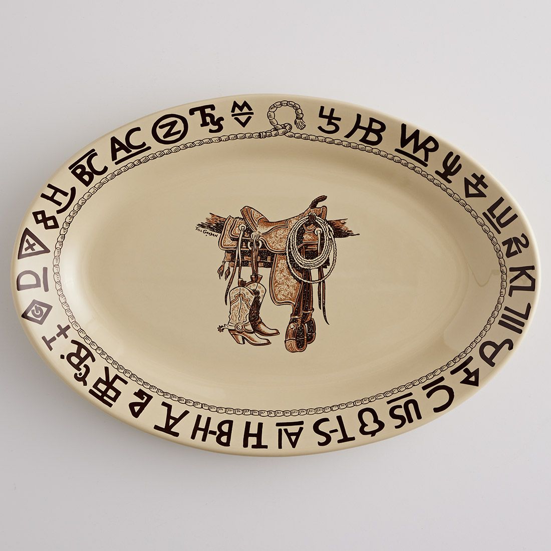 Western - Large Oval Platter - Tableware - Huck & Paddle