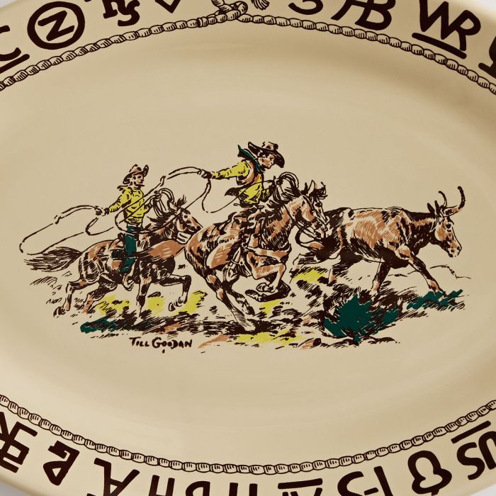 Western - Large Oval Platter - Tableware - Huck & Paddle